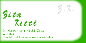 zita kittl business card